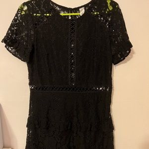 Divided by H&M black lace mini dress